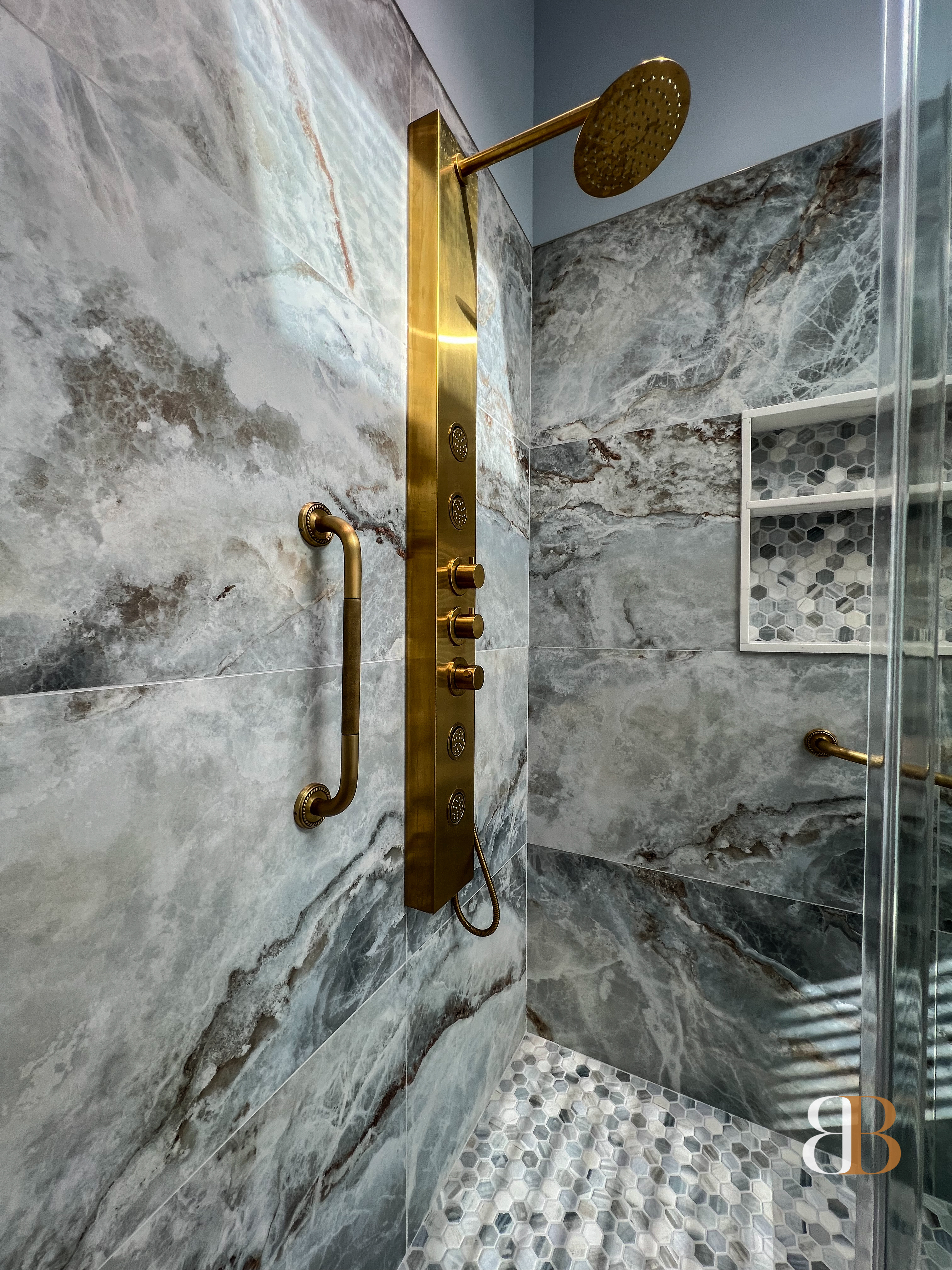 Contemporary bathroom remodel in Langhorne by B&B Associates Creations — photo 7